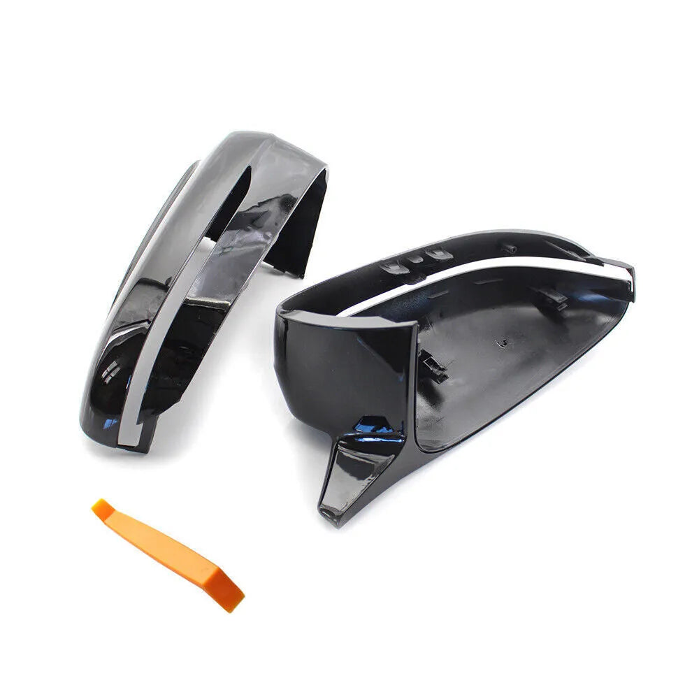 Bright black ABS rear view mirror shell set for BMW 3 Series G20 G28 G30 models