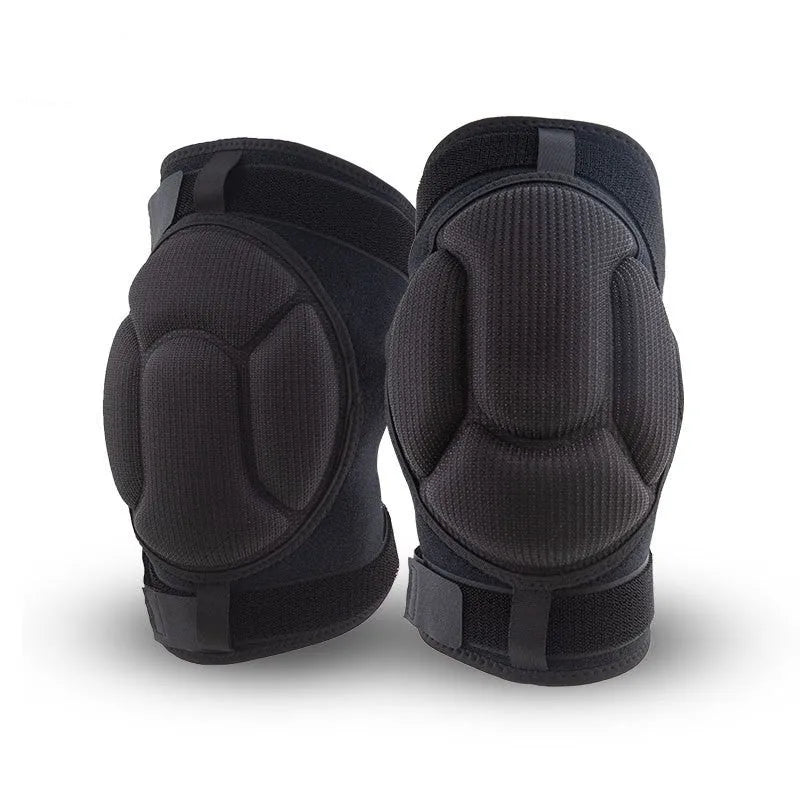 Black non-slip knee pad made of nylon and EVA for basketball running and fitness