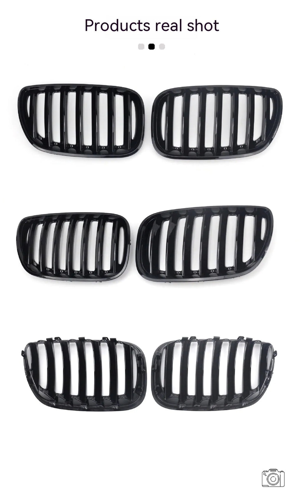 Bright black ABS plastic grid mesh grille for BMW X5 centre bumper replacement