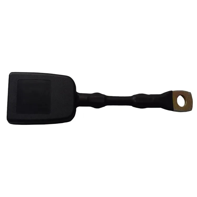 Car seat belt buckle with 20cm steel wire base for 21cm wide vehicle sockets.