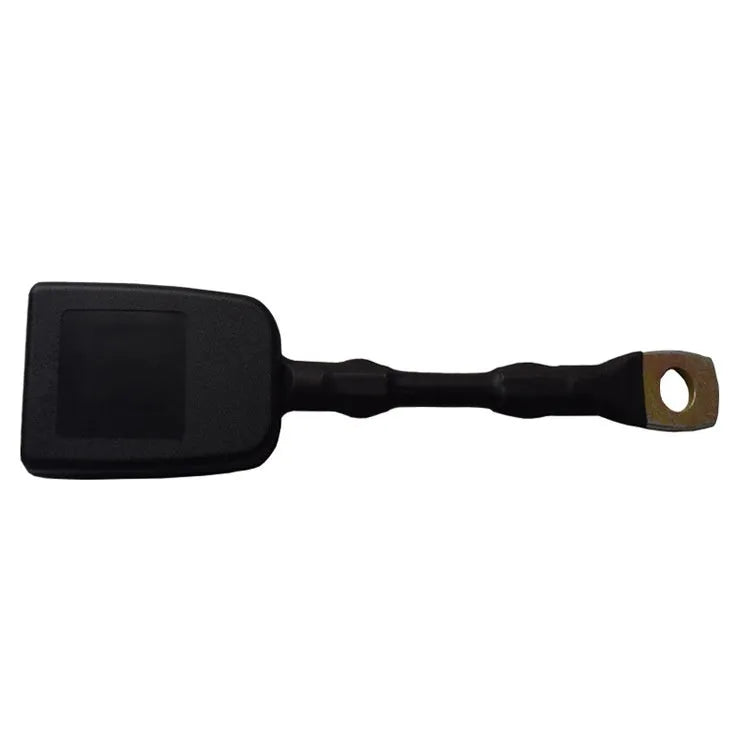 Car seat belt buckle with 20cm steel wire base for 21cm wide vehicle sockets.