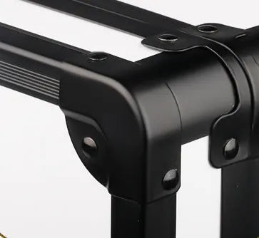 Black PVC hair tools storage suitcase with password lock and metal reinforced corners