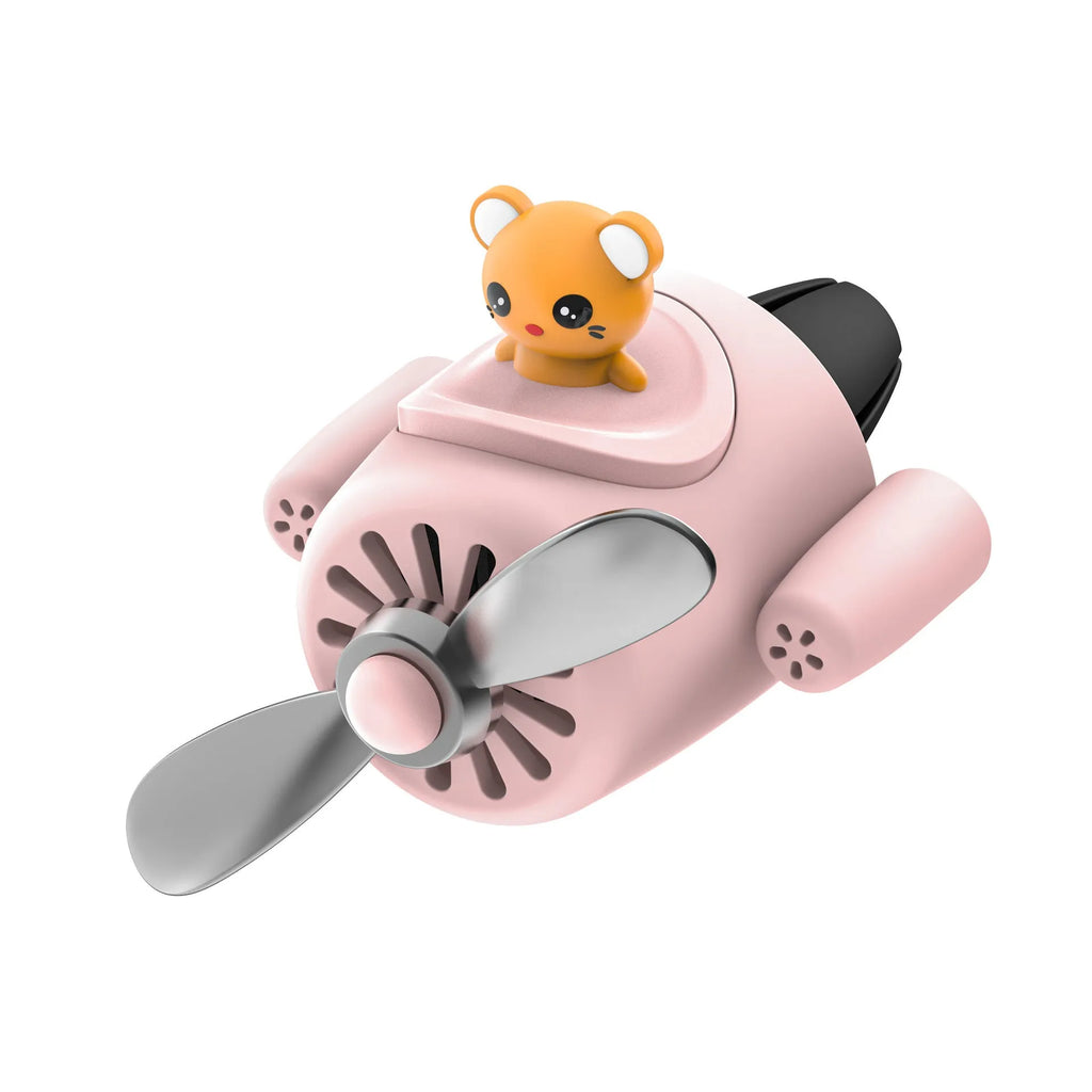 Cartoon airplane-shaped plastic car air vent aromatherapy diffuser with colourful options