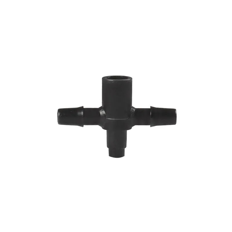 PE plastic tee water distributor for micro spray irrigation systems with sun protection properties