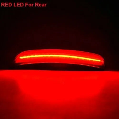 Dodge Challenger Charger 2015-2020 side marker light replacement set with yellow front and red rear ABS housings