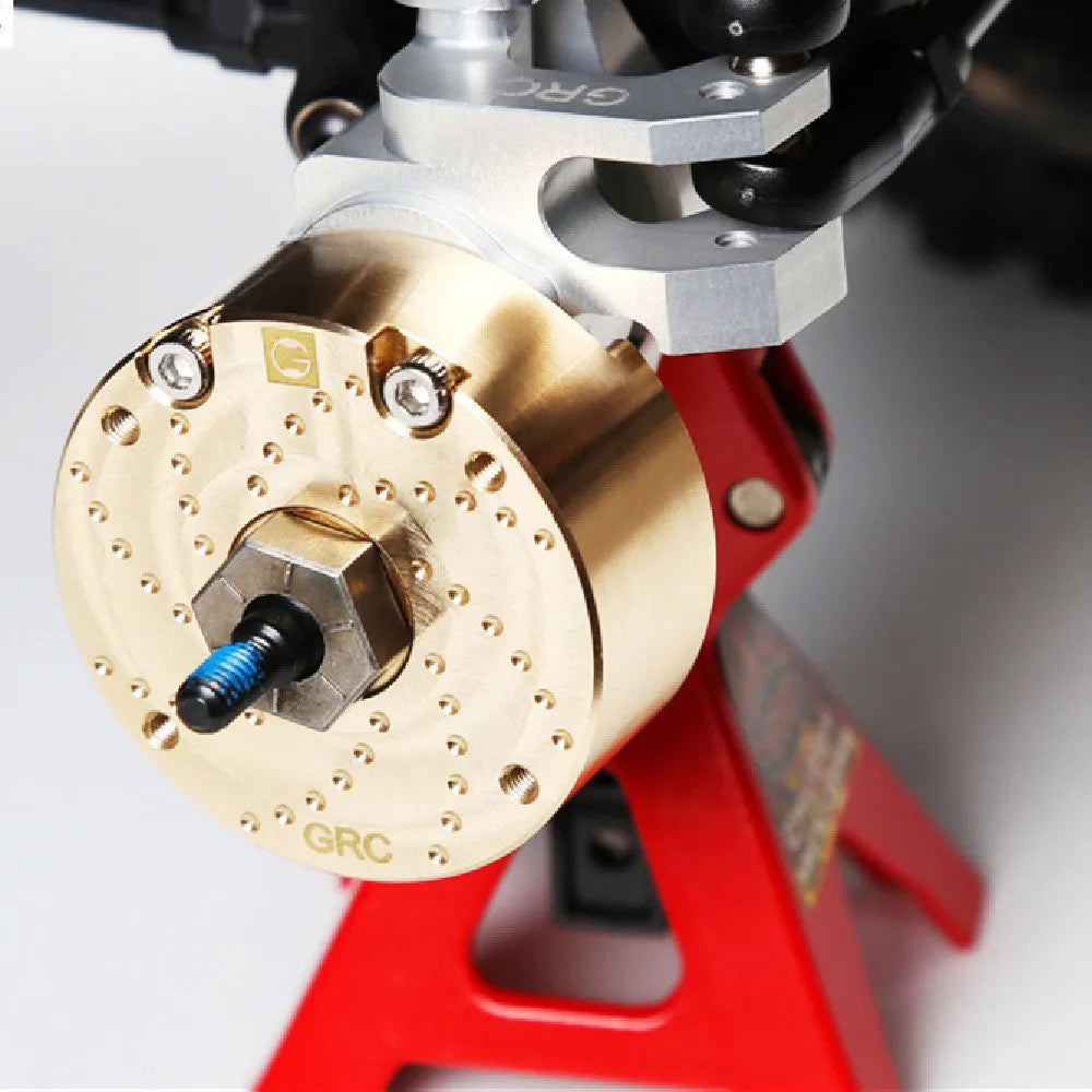 Brass gearbox cover accessory for model vehicle side axle doors