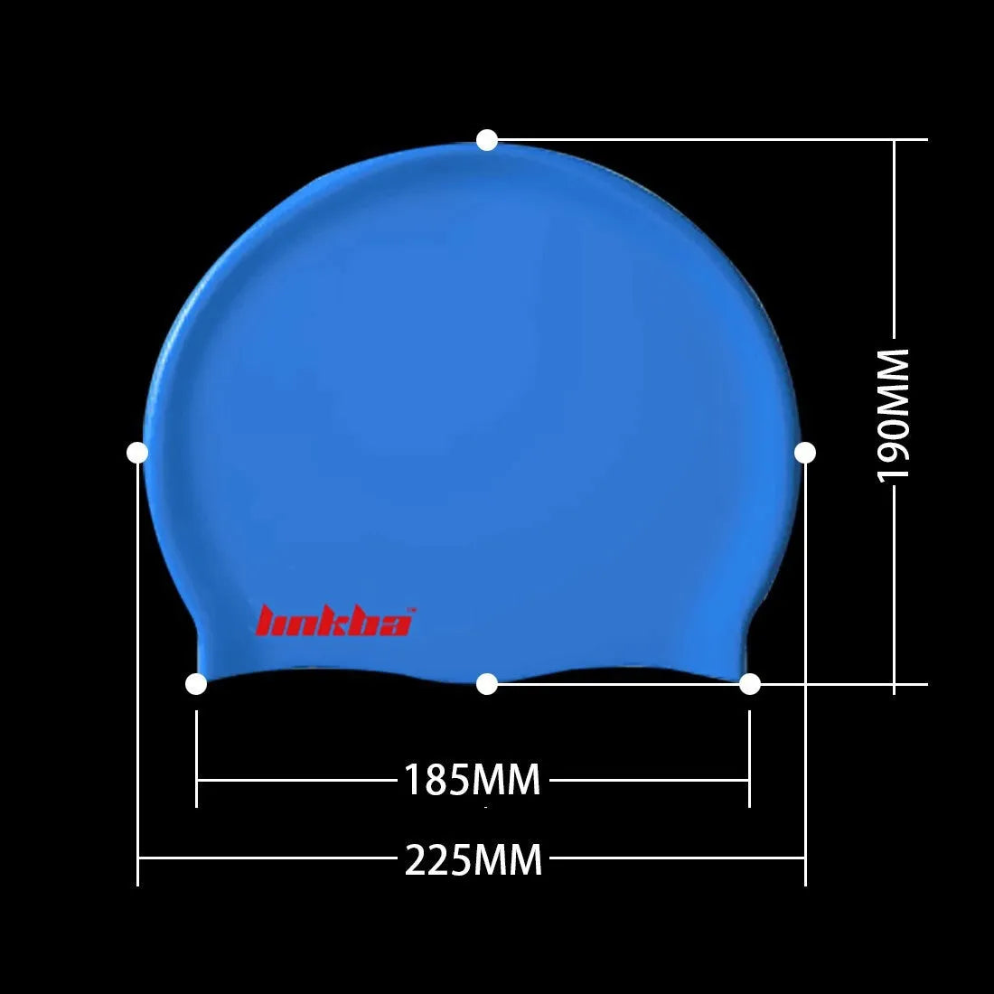 Silicone swimming cap with built-in earmuffs in multiple colour options