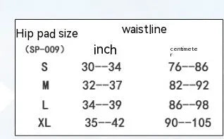 Black cycling hip pad protective pants with adjustable waistband for mountain biking and motocross