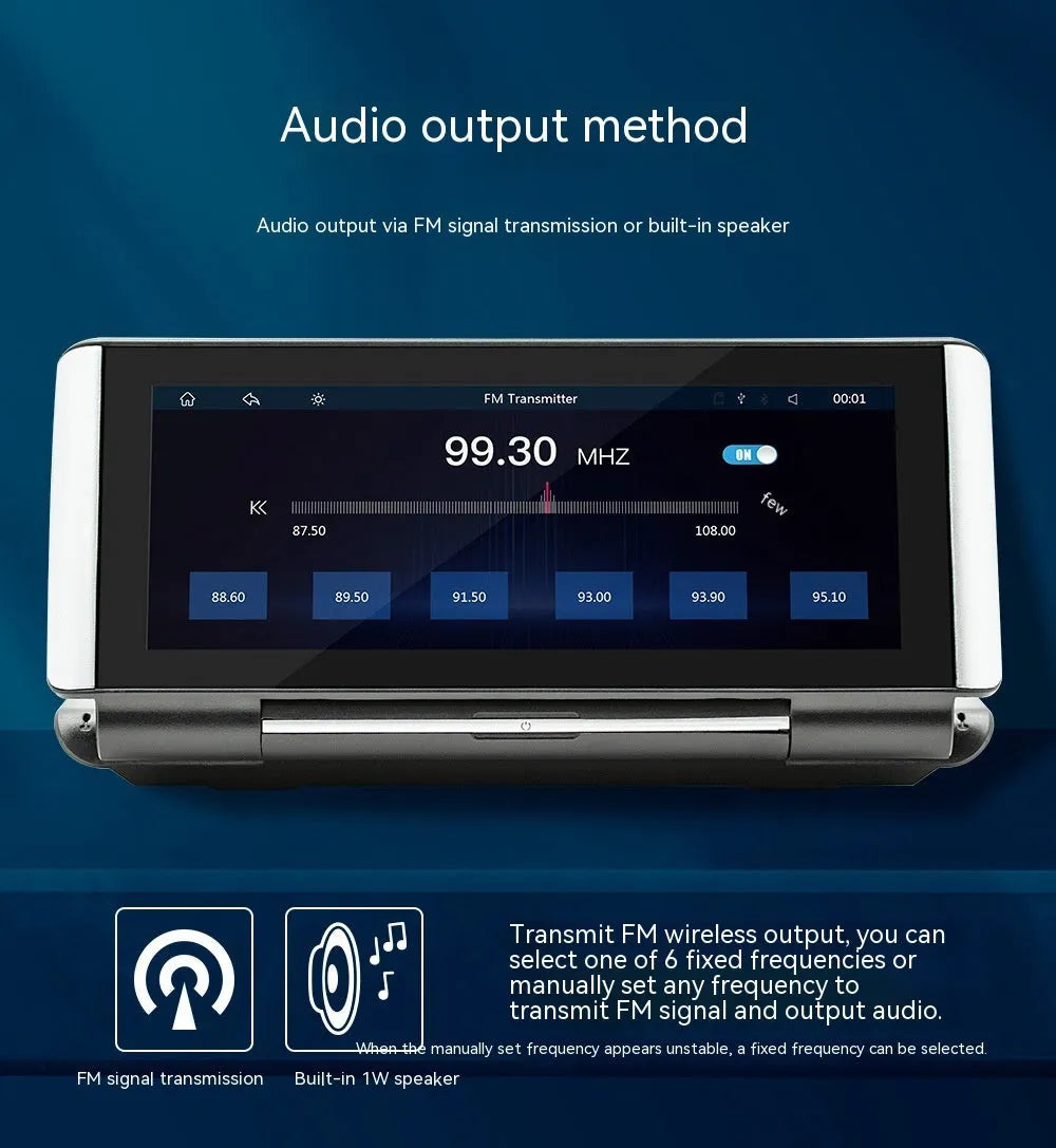 6.86 inch Bluetooth MP5 car multimedia player with LED screen for dashboard mounting