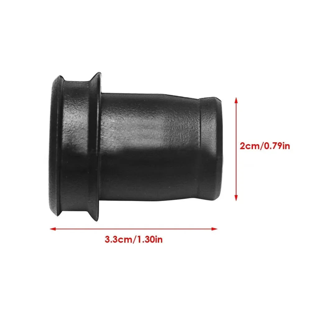 Black PVC car cigarette lighter dust plug showing 33cm length and 2cm diameter for 12V socket protection