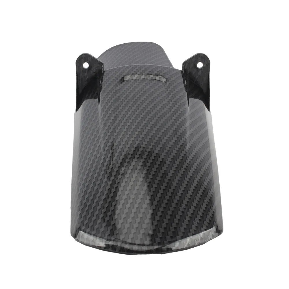 Carbon fibre motorcycle rear fender for light bee model shock absorber.