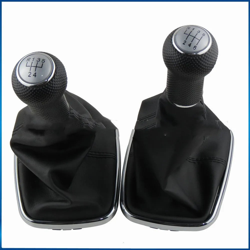 Silver and black Volkswagen Mk4 replacement gear shift knob for 6-speed manual models.