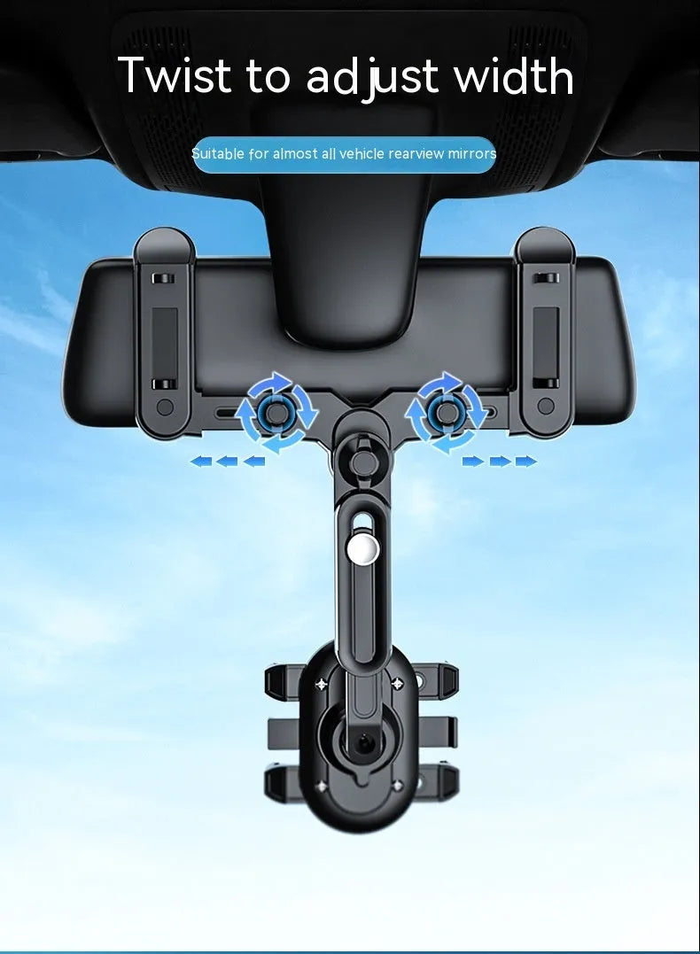 ABS automobile rear view mirror bracket for universal vehicle installation