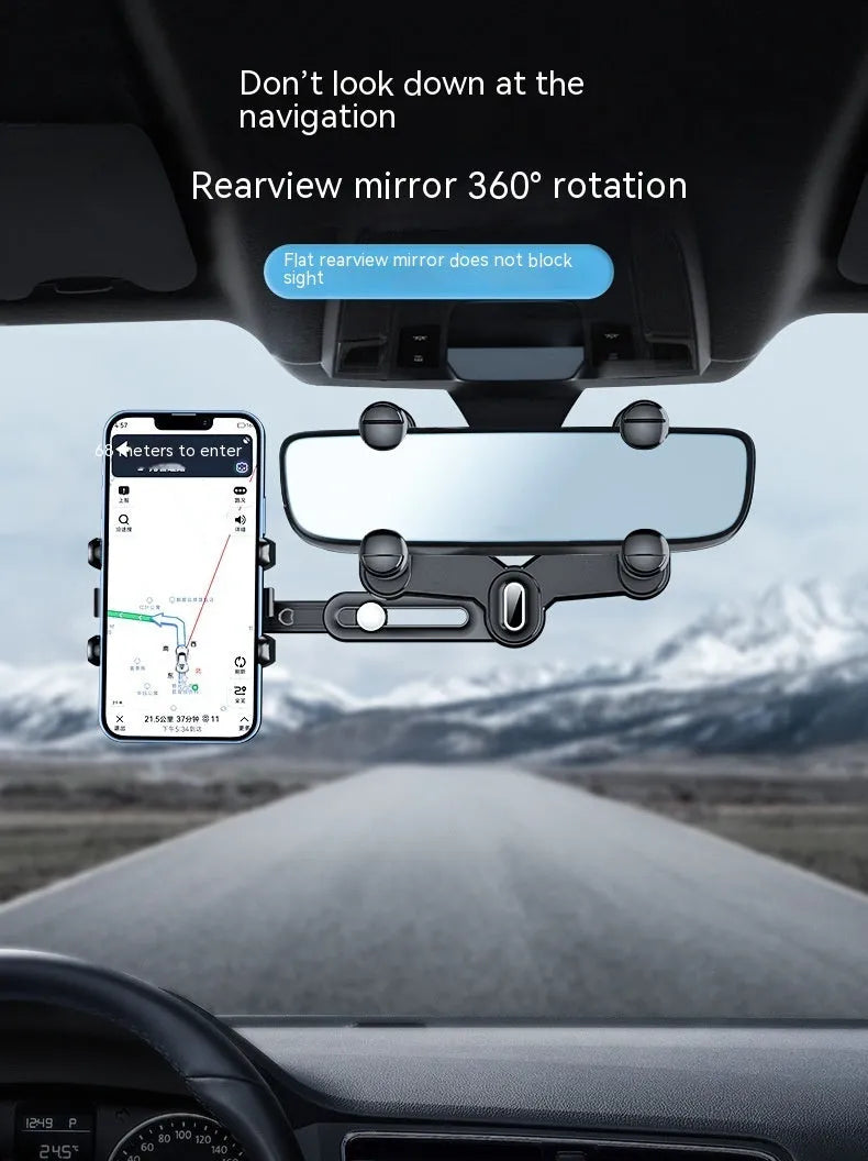 ABS automobile rear view mirror bracket for universal vehicle installation