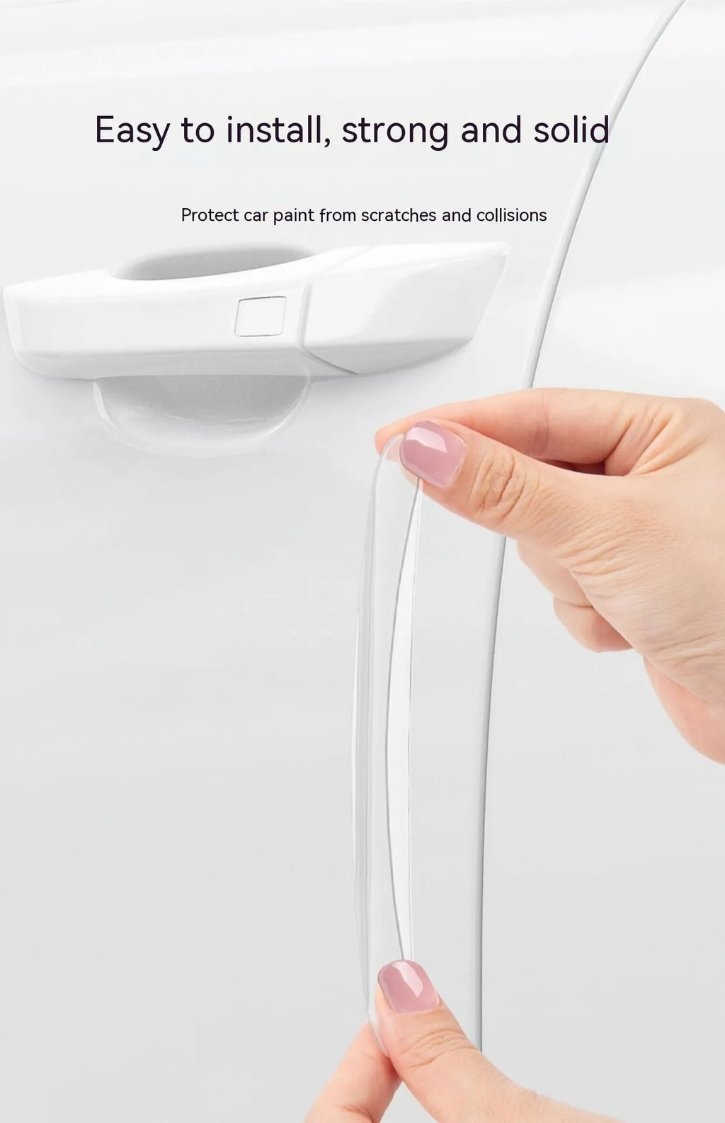 Invisible car door bumper strip tool 4 pack PU material 148 x 14 x 7 mm transparent