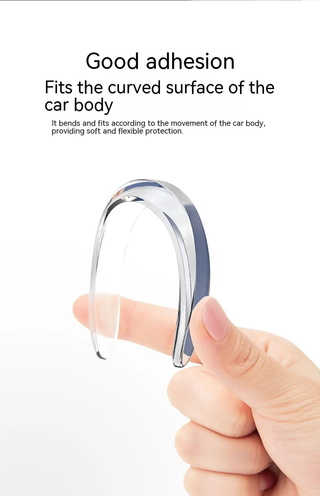 Invisible car door bumper strip tool 4 pack PU material 148 x 14 x 7 mm transparent