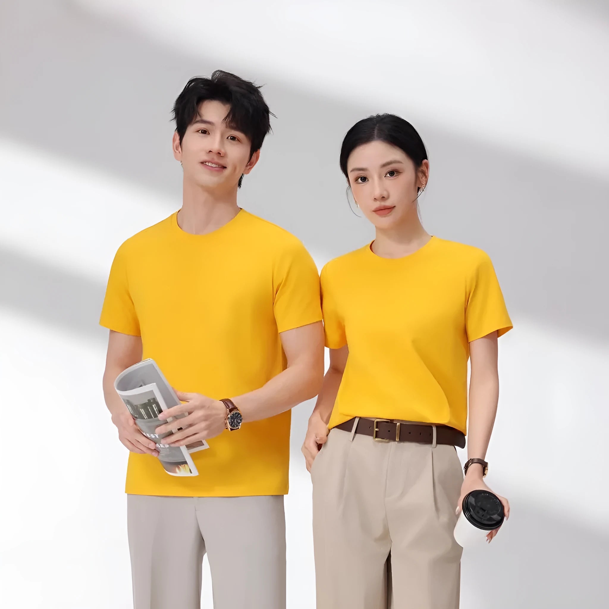 Cotton antimicrobial t-shirt with UV protection in multiple solid colours