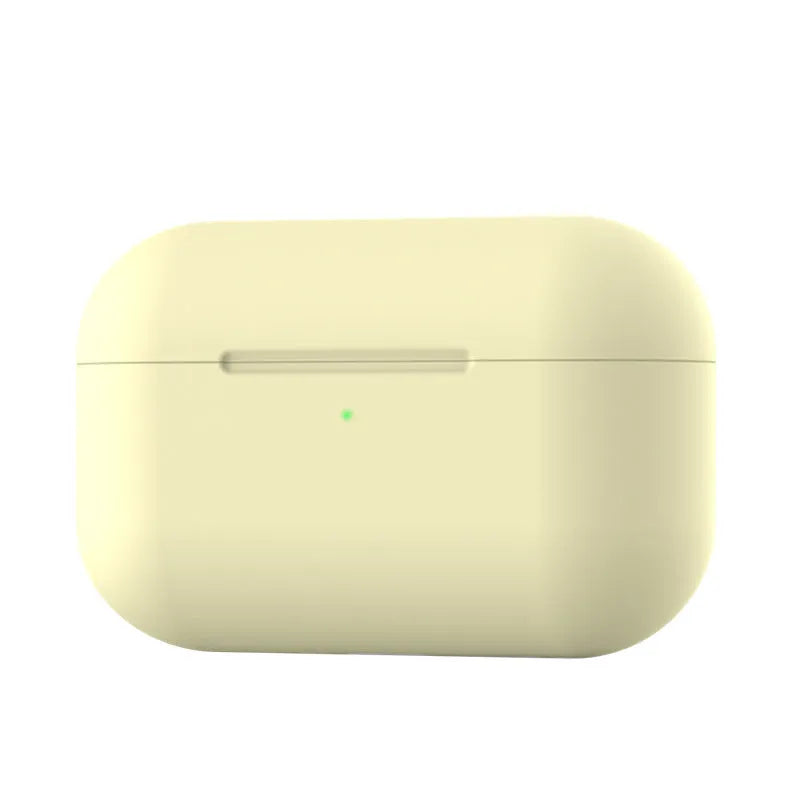 Soft silicone protective cover for AirPods Pro wireless earbud case in multiple colour options.