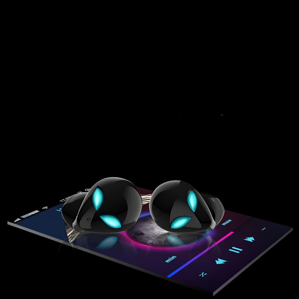 Creative Outer T8 Starman alien design wireless Bluetooth headphones and charging case