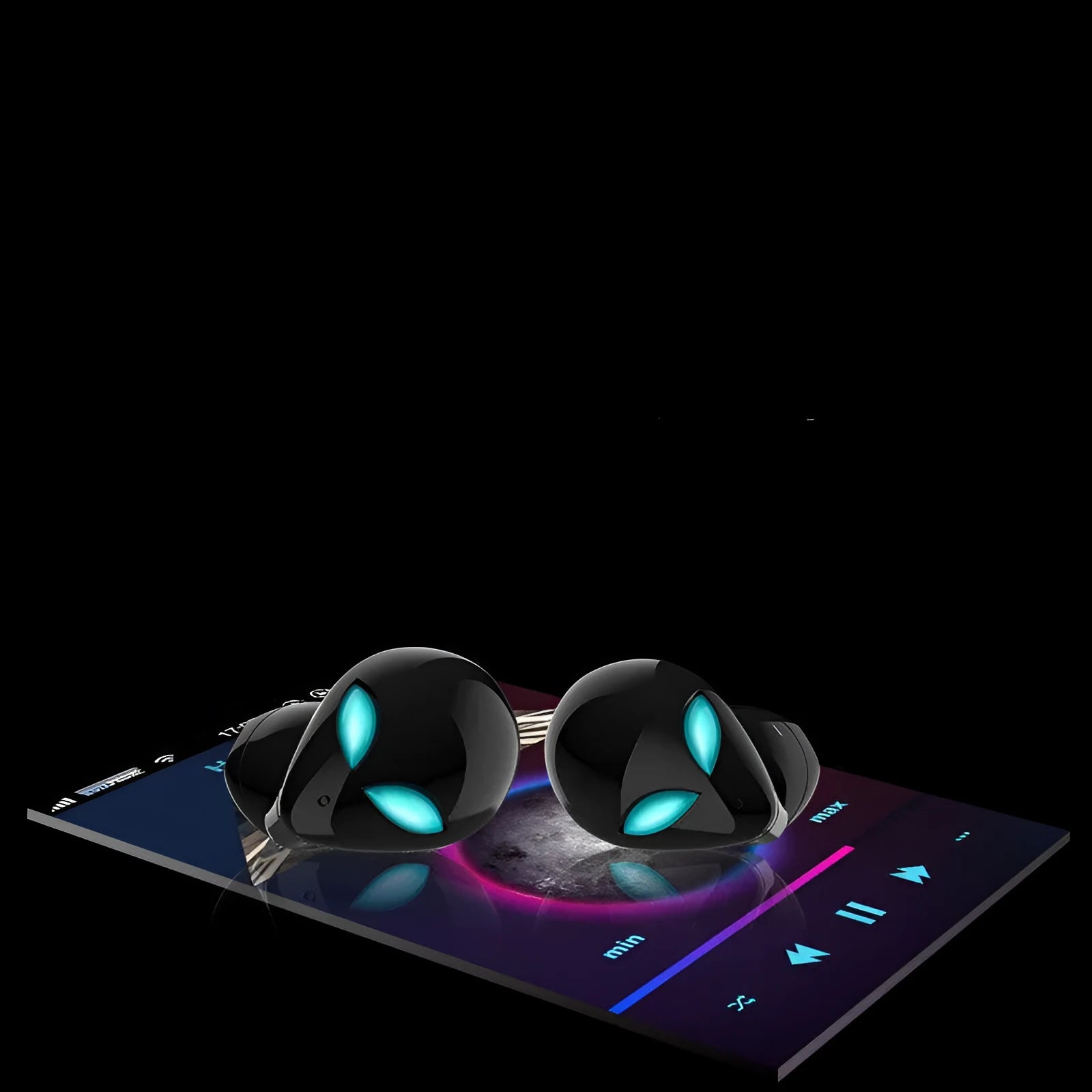 Creative Outer T8 Starman alien design wireless Bluetooth headphones and charging case