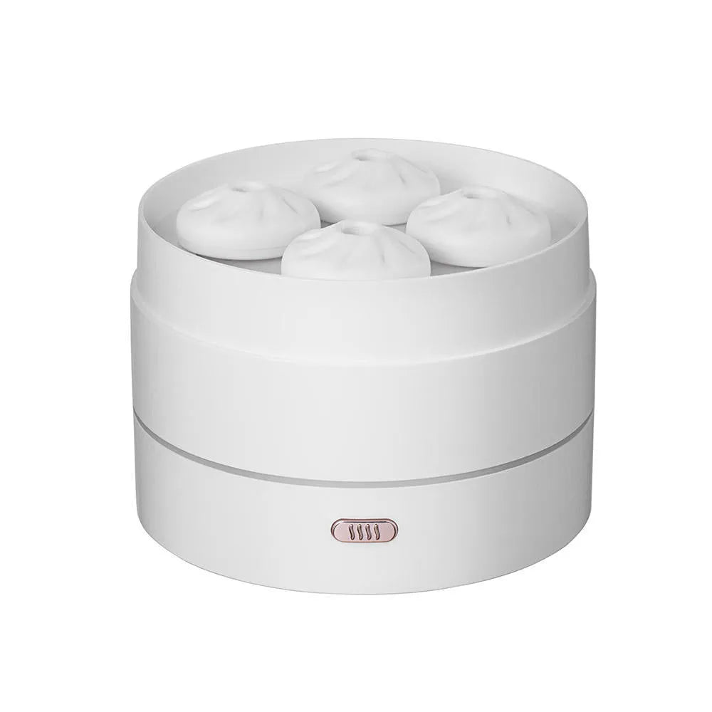 Coffee brown ultrasonic aromatherapy diffuser with four spray nozzles and LED light