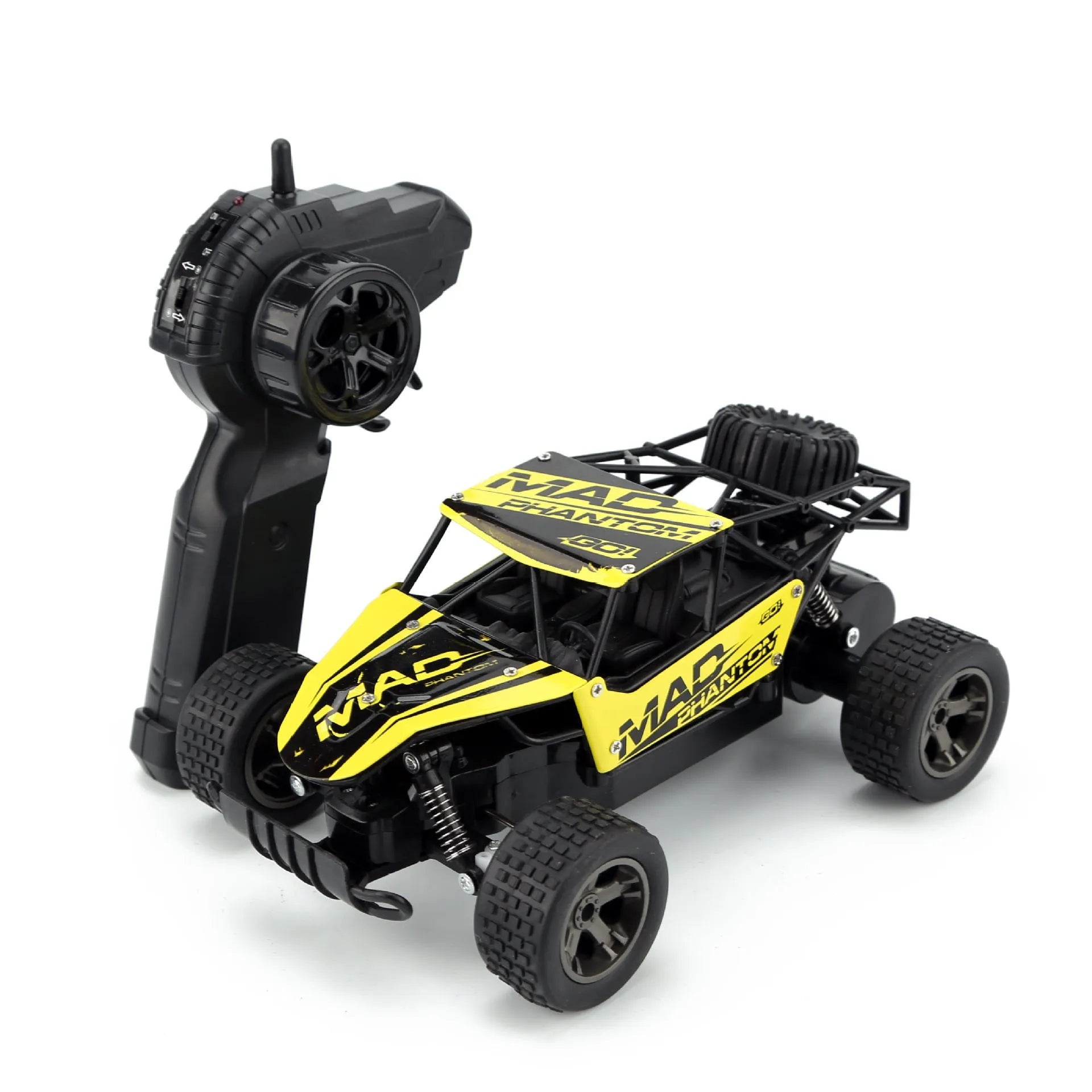 Blue 1:18 scale remote control off-road drift car with 2.4G transmitter