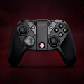 Black Gaishi wired USB Type-C game controller with textured grips on a dark surface.
