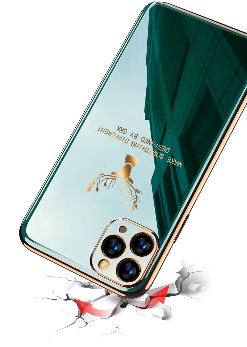 Black full lens TPU phone case for iPhone showing back cover design.