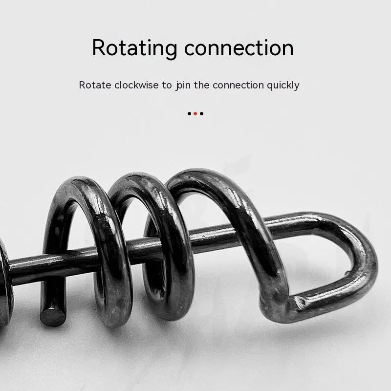 Stainless steel fishing swivel connector with 8-shaped ring design on fishing line