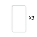 Luminous tempered glass screen protector for iPhone with glowing edges in dark setting