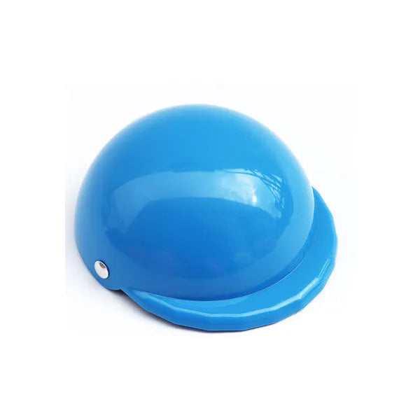 Plastic dog motorcycle helmet in pink, white, black, yellow, blue, orange or purplish red with three size options