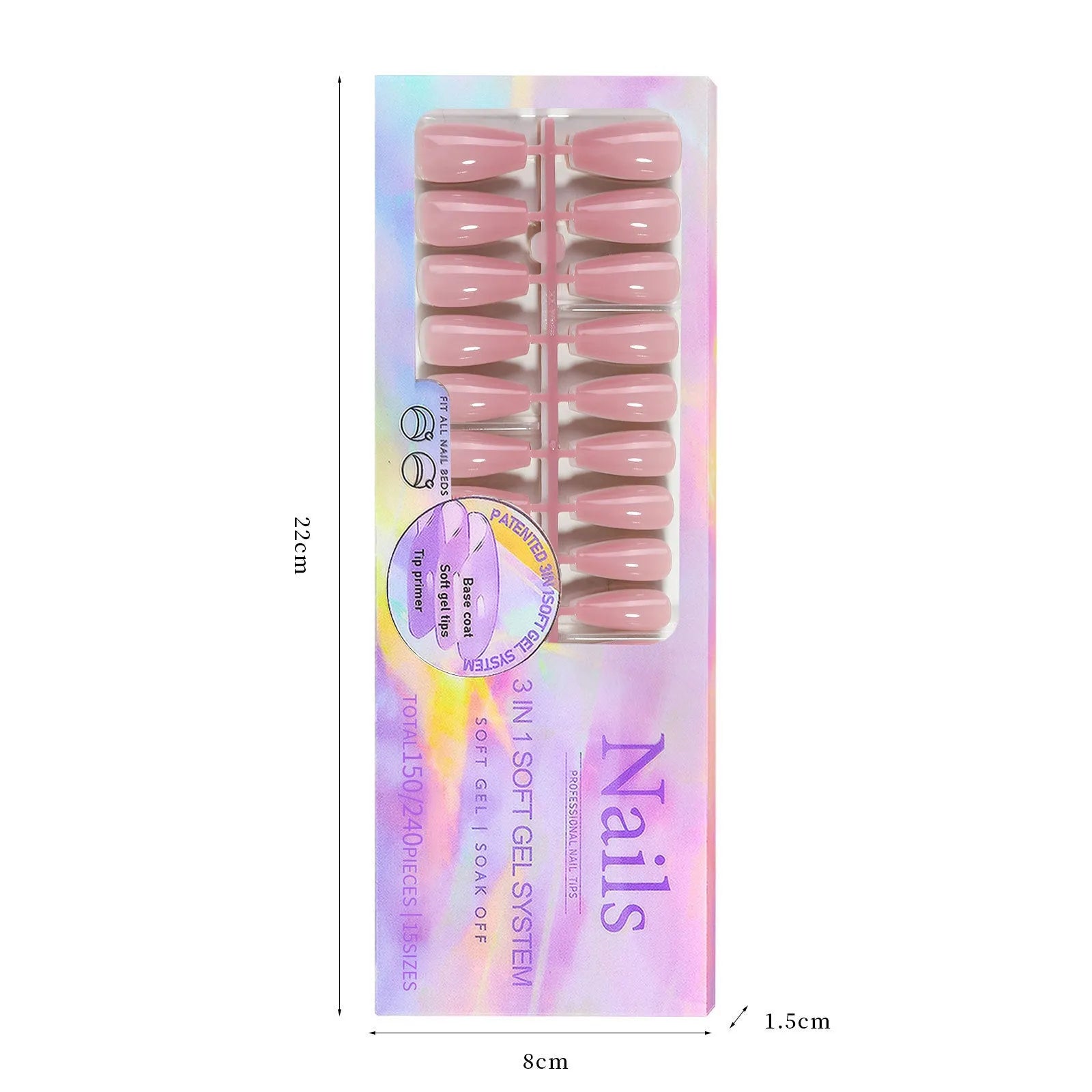 Nude seamless removable nail stickers in multiple colour options for ladies