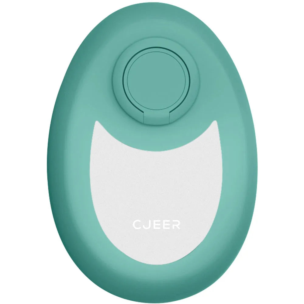 CJEER crystal hair removal eraser tool showing nano-glass surface and metal finger ring on back.