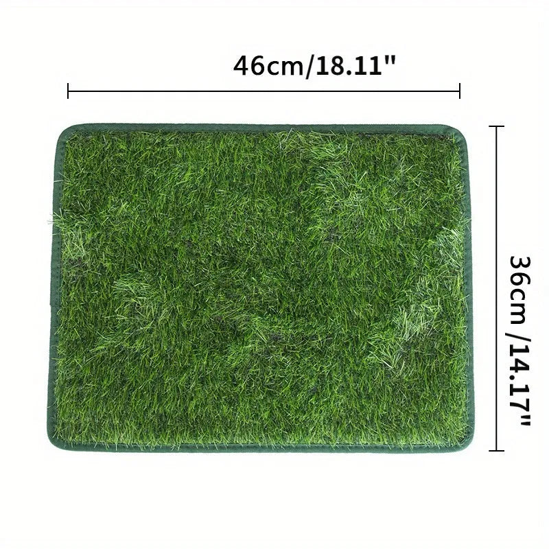 Artificial grass dog toilet training mat with washable surface in three size options