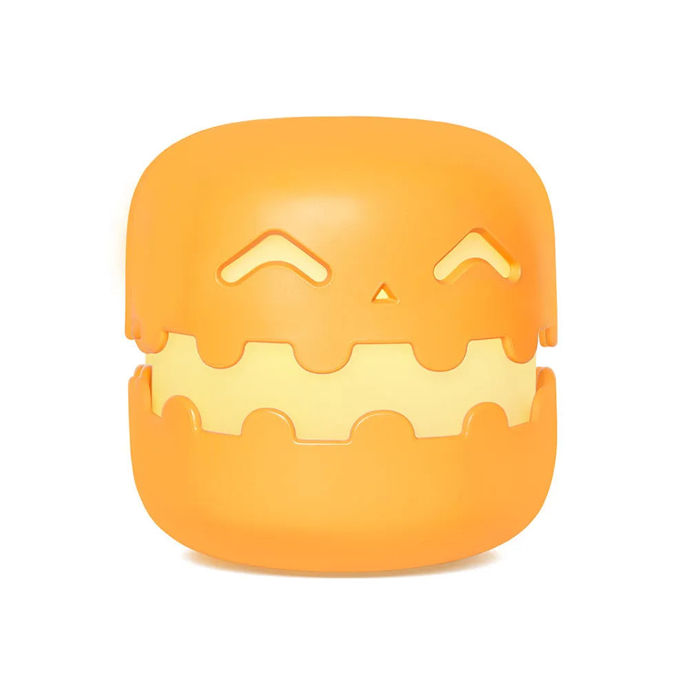 Silicone Halloween pumpkin lamp with soft LED glow
