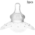 Nursing nipple protectors in transparent and petal colours for breastfeeding assistance