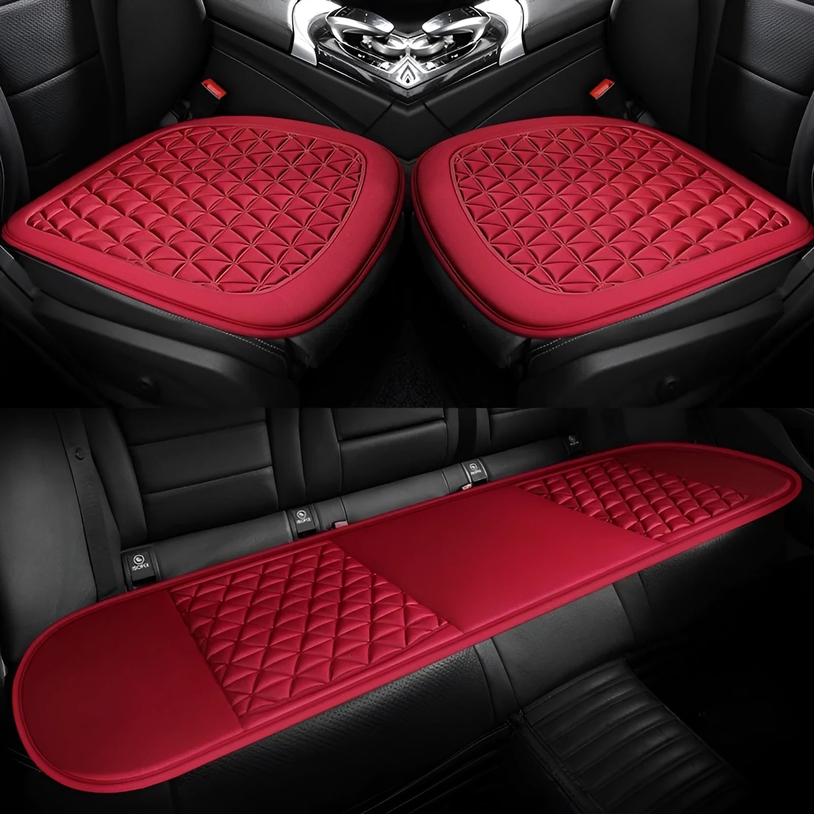 GM car seat cushion in MHS suspension wine red colour with flat sponge design