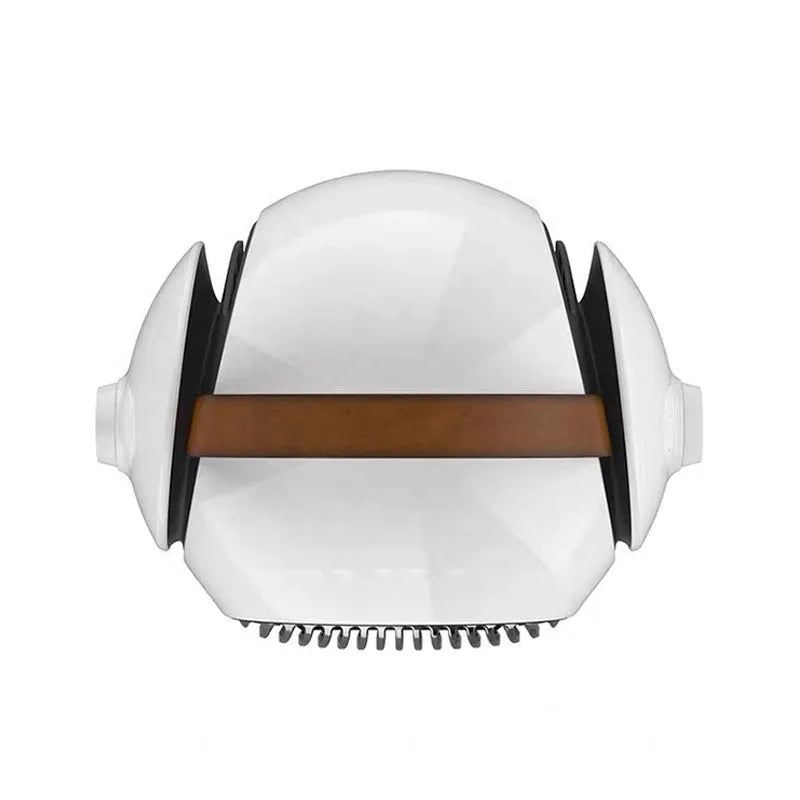 White household heater with forced air supply and shaking head on floor