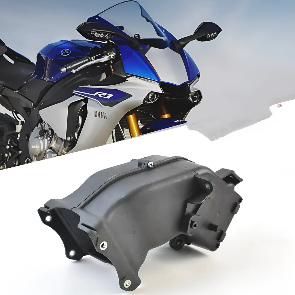 Black polymer ventilation pipe for Yamaha motorcycle intake, showing scale with 280mm length.