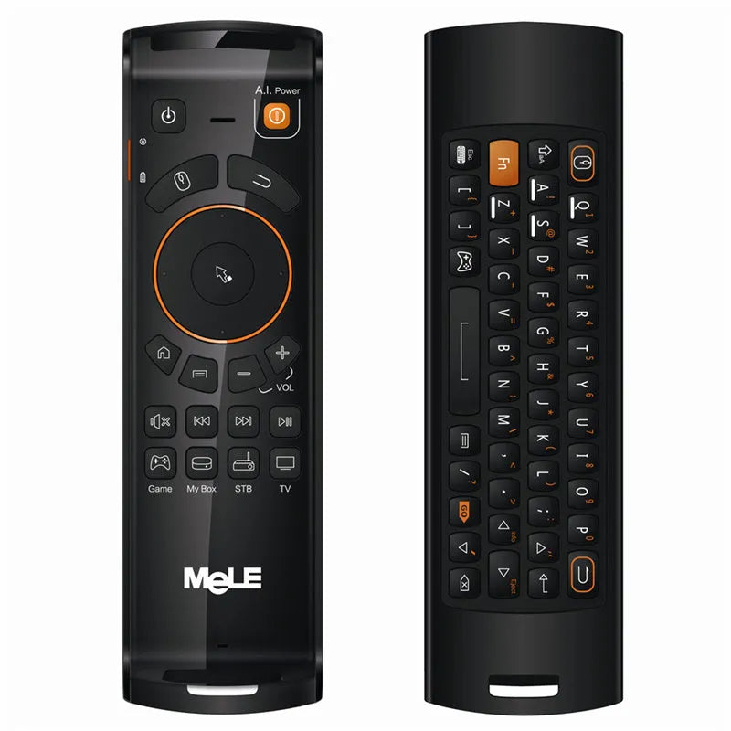 F10 Deluxe black wireless air mouse remote control with USB receiver