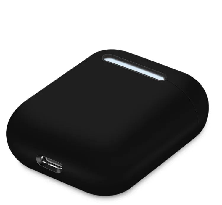 Silicone protective sleeve for AirPods charging case in split design showing colour options