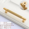 Brushed brass aluminium wardrobe handle with visible mounting holes for cabinet furniture.