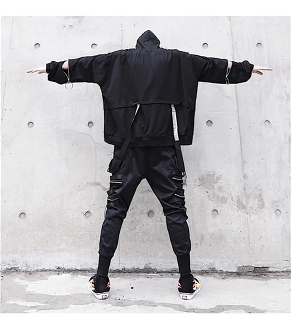 Harajuku hip hop loose hoodie sweatshirt in unisex cotton blend, available sizes S to 3XL, with size chart