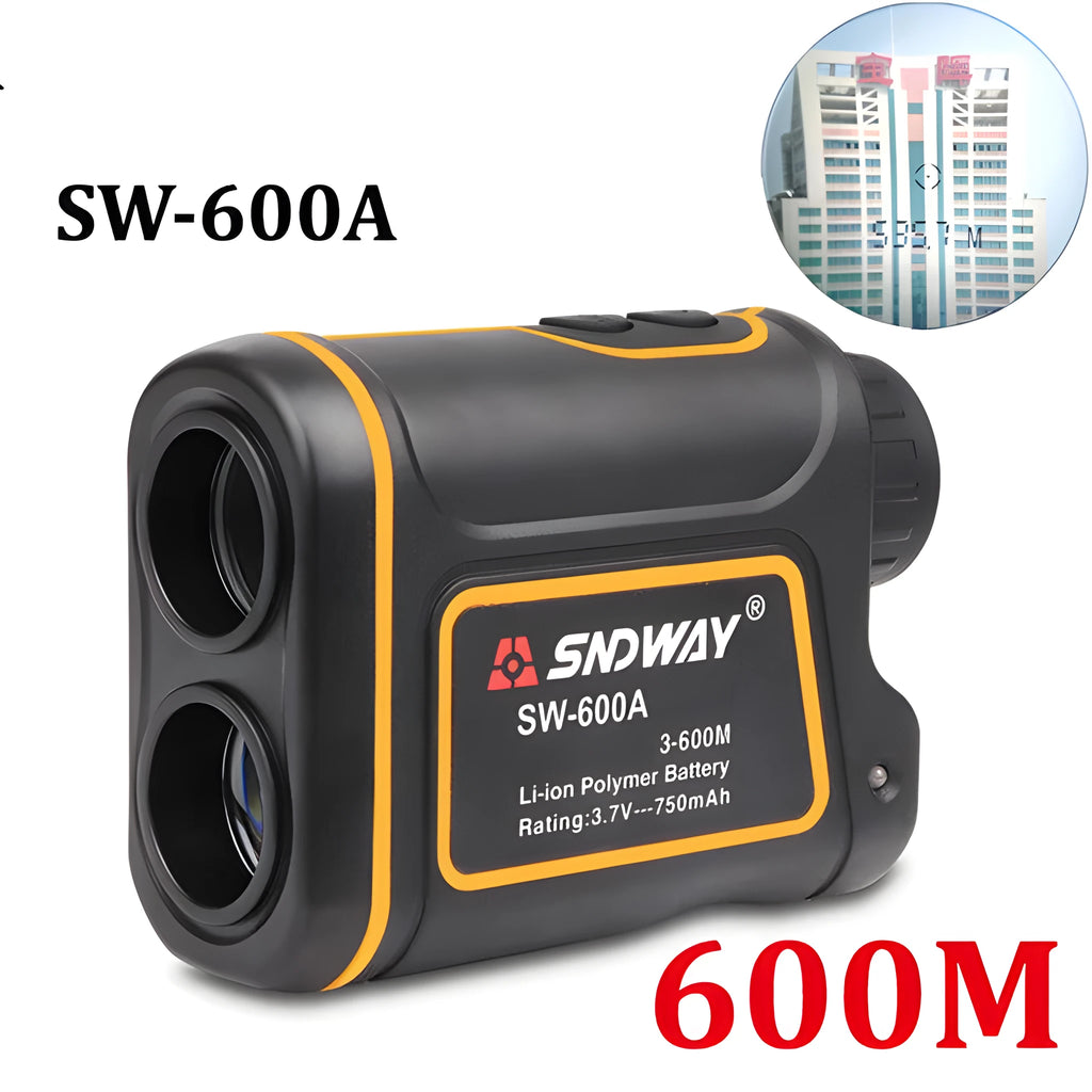 Handheld outdoor golf laser rangefinder measuring distance up to 1500 metres