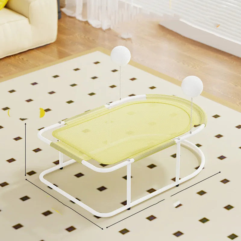 Large grey fabric breathable cat kennel and pet bed cage