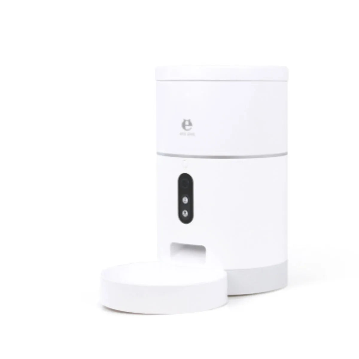 Automatic pet feeder with ABS body, WiFi and video versions, dispensing dry food into bowl
