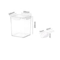 White sealed pet food storage bucket with silicone lid and a yellow plastic scoop inside