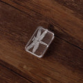 Transparent acrylic hand account seal with silicone inlay showing dragonfly or fei xue fern design options