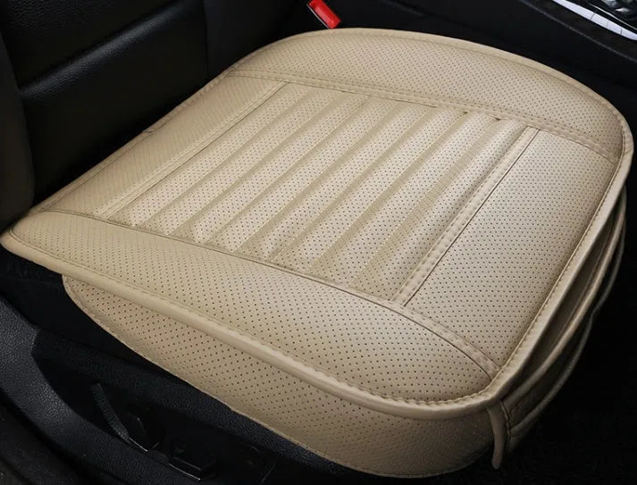 3D single seat car cushion in PU leather with bamboo charcoal – universal fit, five colours