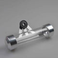 Aluminium motorcycle tax bill tube 115mm length in black, blue, red, and silver for paper licence plate storage